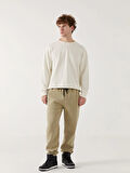 XSIDE Bej Bisiklet Yaka Uzun Kollu Erkek Sweatshirt