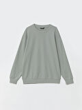 XSIDE Yeşil Bisiklet Yaka Uzun Kollu Erkek Sweatshirt