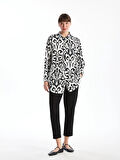 LCWAIKIKI Classic SİYAH Desenli Kadın Gömlek Tunik