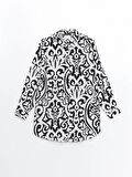 LCWAIKIKI Classic SİYAH Desenli Kadın Gömlek Tunik