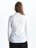 LCWAIKIKI Classic Beyaz Uzun Kollu Poplin Kadın Gömlek