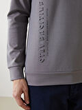 LCWAIKIKI Classic Yeşil Bisiklet Yaka Uzun Kollu Baskılı Erkek Sweatshirt