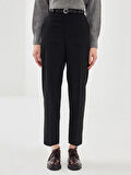 LCW Vision SİYAH Beli Kemerli Loose Fit Kadın Pantolon