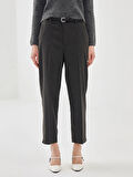 LCW Vision GRİ Beli Kemerli Loose Fit Kadın Pantolon