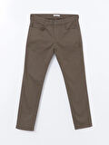 LCWAIKIKI Basic KAHVERENGİ Dar Kalıp Erkek Chino Pantolon