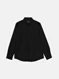 LCWAIKIKI Classic SİYAH Regular Fit Uzun Kollu Oxford Erkek Gömlek