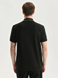 LC WAIKIKI Siyah Polo Yaka Erkek Dokulu Tişört