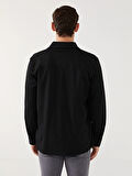 SOUTHBLUE Siyah Regular Fit Uzun Kollu Erkek Gömlek Ceket