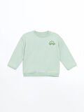 Bisiklet Yaka Baskılı Erkek Bebek Sweatshirt ve Eşofman Alt 2'li_W4KM10Z1-SRB_8684681448027_6-9 Ay