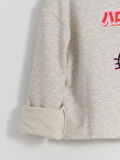 Bisiklet Yaka Hello Kitty Baskılı Kız Çocuk Crop Sweatshirt_S50716Z4-CT3_8684681505737_8-9 Yaş