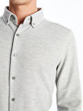 SOUTHBLUE Gri Slim Fit Uzun Kollu Erkek Gömlek