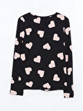 Bisiklet Yaka Desenli Kadın Pijama Takımı_W4L623Z8-LQJ_8684681853470_S
