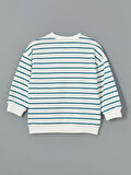 Bisiklet Yaka Çizgili Erkek Çocuk Sweatshirt ve Pantolon 2'li_W48670Z1-LHE_8684681859694_5-6 Yaş