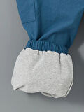 Bisiklet Yaka Çizgili Erkek Çocuk Sweatshirt ve Pantolon 2'li_W48670Z1-LHE_8684681859694_5-6 Yaş
