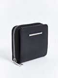 LCW ACCESSORIES Siyah Deri Görünümlü Kadın Cüzdan
