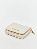 LCW ACCESSORIES Ekru Deri Görünümlü Kadın Cüzdan