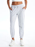XSIDE Gri Kadın Beli Lastikli Düz Jogger Eşofman Altı