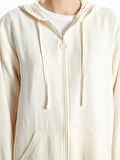 LCWAIKIKI Classic Bej Kapüşonlu Kadın Tunik