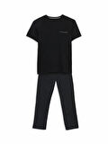 LC WAIKIKI SİYAH Standart Kalıp Erkek Pijama Takımı