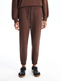 XSIDE Kahverengi Kadın Beli Lastikli Düz Jogger Eşofman Altı