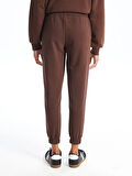 XSIDE Kahverengi Kadın Beli Lastikli Düz Jogger Eşofman Altı