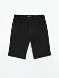 LCW Jeans Siyah Standart Kalıp Erkek Jean Şort
