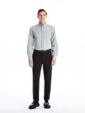 LCWAIKIKI Classic Gri Regular Fit Uzun Kollu Erkek Gömlek