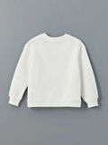 Bisiklet Yaka Kız Çocuk Crop Kalın Sweatshirt_W4L090Z4-R9J_8684683174894_8-9 Yaş