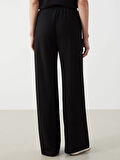 LCWAIKIKI Classic SİYAH Beli Lastikli Düz Geniş Paça Kadın Eşofman Altı