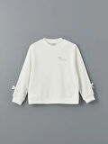 Bisiklet Yaka Fiyonk Detaylı Kız Çocuk Kalın Sweatshirt_W4L198Z4-R9J_8684683214538_8-9 Yaş