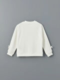 Bisiklet Yaka Fiyonk Detaylı Kız Çocuk Kalın Sweatshirt_W4L198Z4-R9J_8684683214538_8-9 Yaş