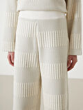 Beli Lastikli Çizgili Kadın Pantolon_W4M037Z8-FDJ_8684683303744_M