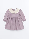 Bebe Yaka Ekose Desen Flanel Kız Çocuk Elbise_W4LO86Z1-LNQ86846835092142-3 Yaş