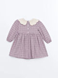 Bebe Yaka Ekose Desen Flanel Kız Çocuk Elbise_W4LO86Z1-LNQ86846835092142-3 Yaş