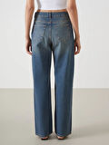LCW Jeans İNDİGO Baggy Fit Kadın Jean Pantolon
