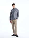 SOUTHBLUE Indigo Regular Fit Uzun Kollu Çizgili Erkek Gömlek