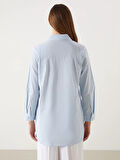 LCW Modest Mavi Regular Fit Kadın Gömlek Tunik