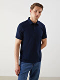 LCWAIKIKI Classic Lacivert Polo Yaka Kısa Kollu Erkek Tişört
