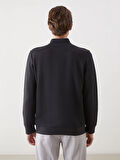 LCWAIKIKI Classic Antrasit Polo Yaka Uzun Kollu Erkek Sweatshirt