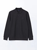 LCWAIKIKI Classic Antrasit Polo Yaka Uzun Kollu Erkek Sweatshirt