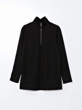 LCWAIKIKI Classic Siyah Dik Yaka Kadın Tunik
