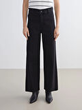 LCW Modest Siyah Wideleg Kadın Jean Pantolon