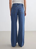 LCW Modest Indigo Wideleg Kadın Jean Pantolon
