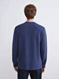 LCWAIKIKI Classic Lacivert Bisiklet Yaka Uzun Kollu Erkek Sweatshirt