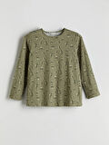 LCW Grace Haki Bisiklet Yaka Çiçekli Kadın Bluz