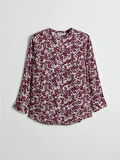 LCW Grace Mürdüm Hakim Yaka Çiçekli Bluz