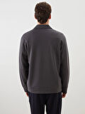 LCW Vision Antrasit Polo Yaka Erkek Sweatshirt