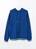 LCWAIKIKI Classic Mavi Oversize Kadın Hoodie