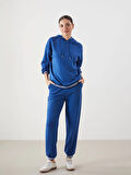 LCWAIKIKI Classic Mavi Oversize Kadın Hoodie