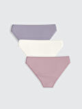 LCW DREAM Lila Düz Bikini Külot 3'lü Paket